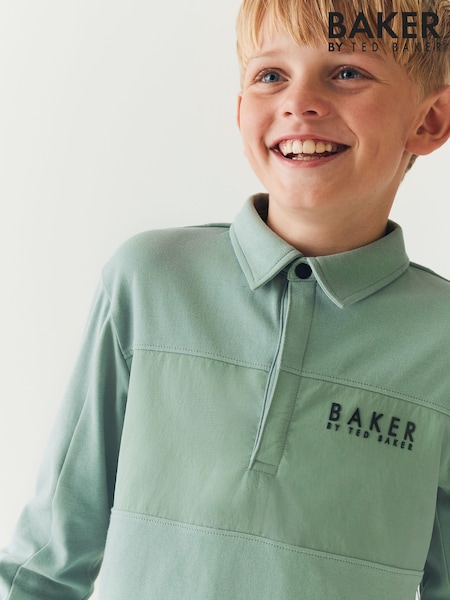 Baker by Ted Baker Long Sleeve Panel Polo Shirt (D40949) | €13.50 - €18.50