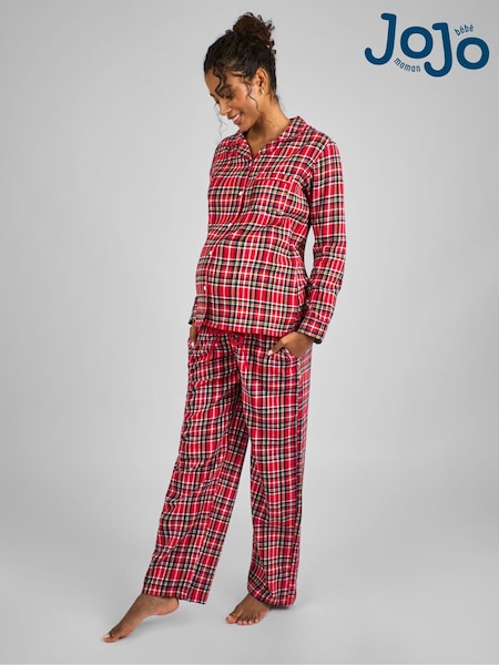 JoJo Maman Bébé Red Tartan Maternity & Nursing Pyjama Set (D40970) | €66