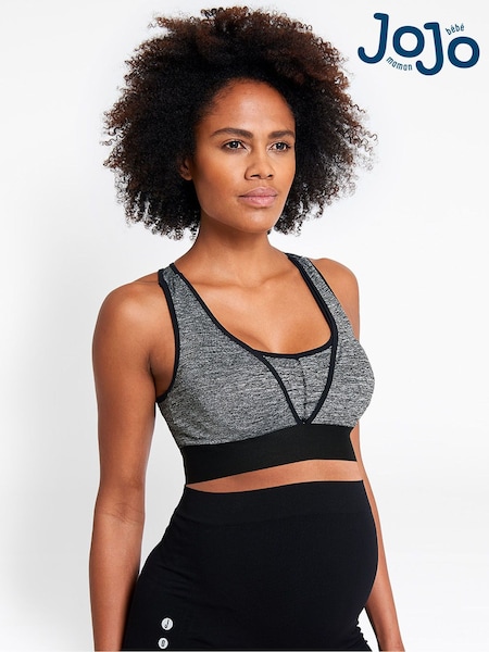 JoJo Maman Bébé Marl Grey Active Maternity & Nursing Bra (D41000) | €38