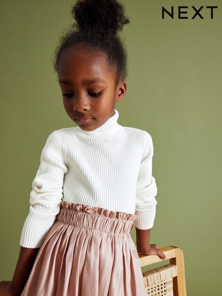 Ecru Marl Roll Neck Jumper (3-16yrs) (D41077) | €8 - €12