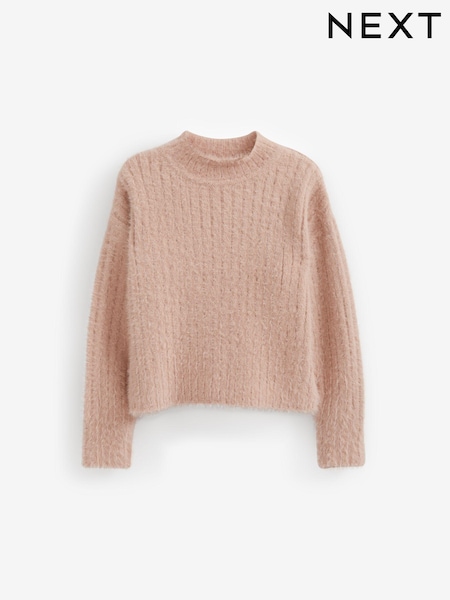 Pink Funnel Neck Cosy Jumper (3-16yrs) (D41088) | €4 - €5