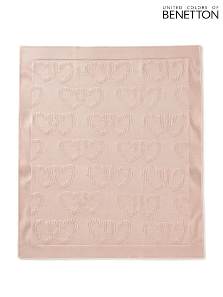 Benetton 100% Cotton Pink Blanket (D41779) | €35