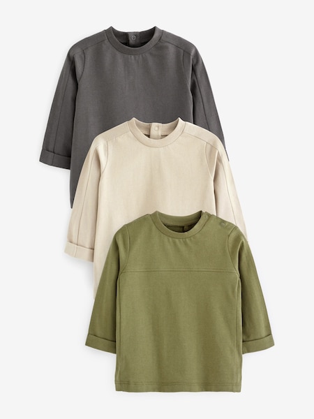 Monochrome Plain Baby Jersey T-Shirts 3 Pack (D41975) | €8.50 - €10