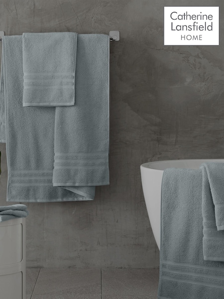 Catherine Lansfield Set of 2 Green 100% Cotton Bath Sheet Towels (D42138) | AED163