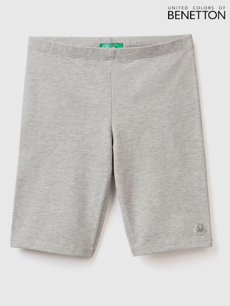 Gri - Pantaloni scurți de ciclism cu logo clasic pentru fete Benetton (D42520) | 50 LEI