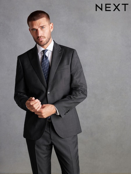 Grey Slim Fit Signature Zignone Italian Fabric Suit Jacket (D43297) | €170