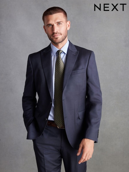 modra - Standardni kroj - Slim Fit Signature Zignone Italian Fabric Suit Jacket (D43299) | € 127