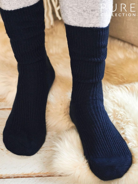 Pure Collection Blue Cashmere Socks (D44423) | 33 €