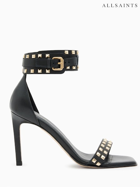 AllSaints Black Alma Pyramid Sandals (D44688) | €121