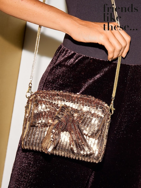 Rose Gold Bow Ocassion - Friends Like These Chain Cross-body Bag