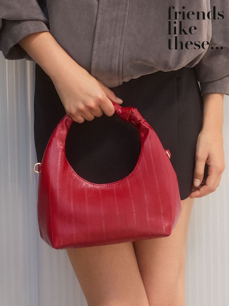 Red - Friends Like These Grab Handle Clutch