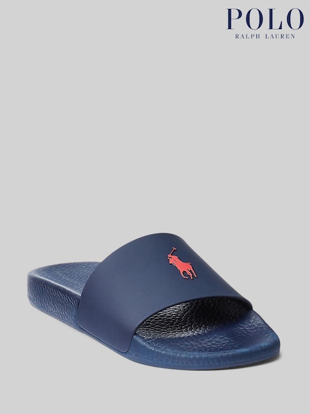 Polo Ralph Lauren Navy Signature Pony Sliders (D46012) | €93