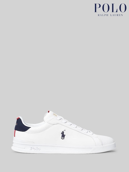 Polo Ralph Lauren Multi Leather Heritage Court II Trainers (D46014) | LEI 856