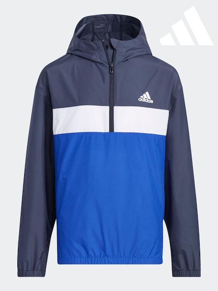 Albastru - Pelernă de ploaie adidas Woven pentru copii (D46278) | 158 LEI