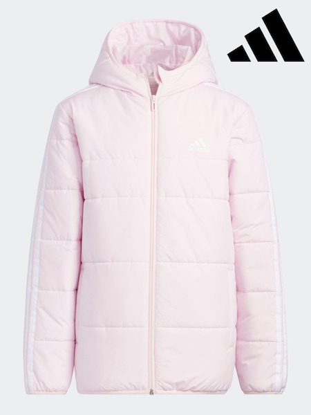 adidas Pink Sportswear 3-Stripes Padded Jacket Kids (D46283) | €42