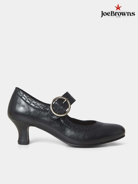 Joe Browns Black Mimi Leather Mary Jane Shoes (D46366) | €50