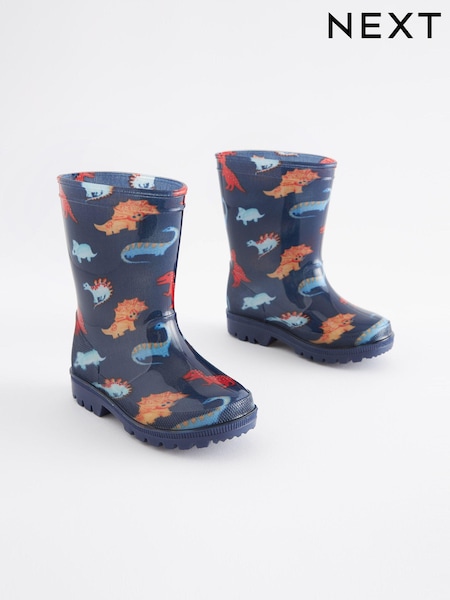 Marineblau/Dinosaurier - Wellies (D46487) | 9 € - 12 €