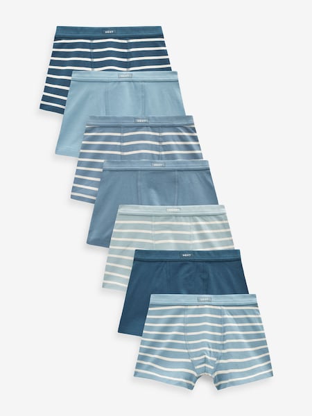 Modra črtasta - Soft Waistband Trunks 7 Pack (2-16yrs) (D46541) | € 18 - € 23