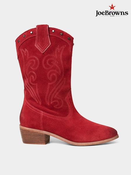 Joe Browns Red Bourbon Street Suede Boots (D46592) | €60