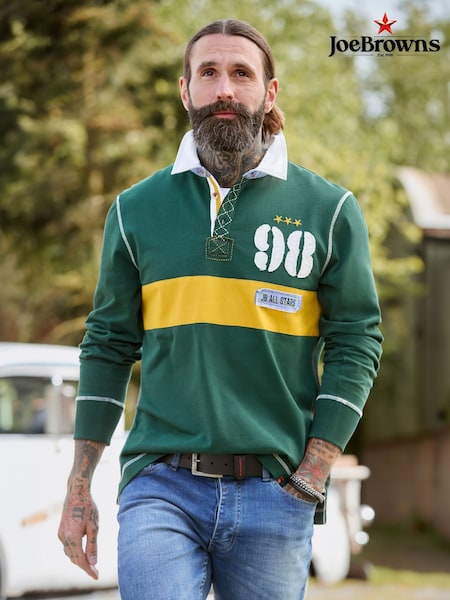 Зелений - Regular Joe Browns Full Of Detail Rugby Top