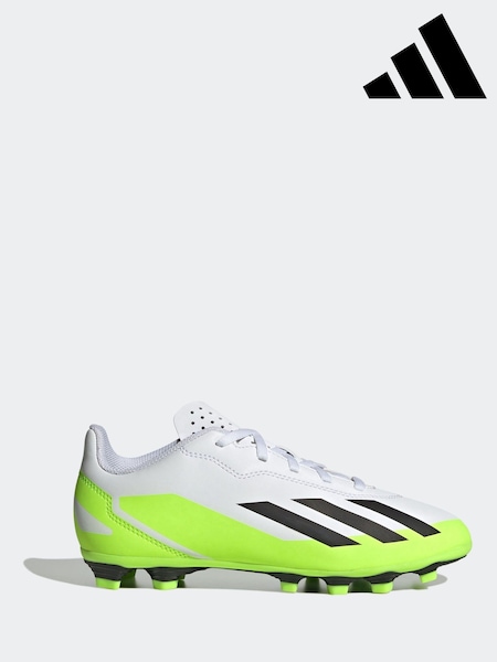 adidas White/Black X Crazyfast.4 Flexible Ground Football Boots (D47139) | LEI 125