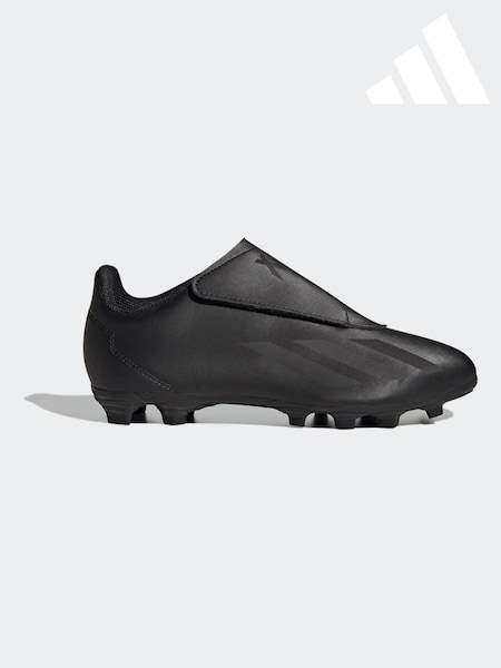 adidas Black Football X Crazyfast.4 Hook-and-Loop Flexible Ground Boots (D47145) | AED102