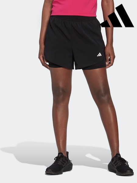 Negru - Pantaloni scurți Adidas Aeroready Minimal 2-in-1 (D47486) | 246 LEI