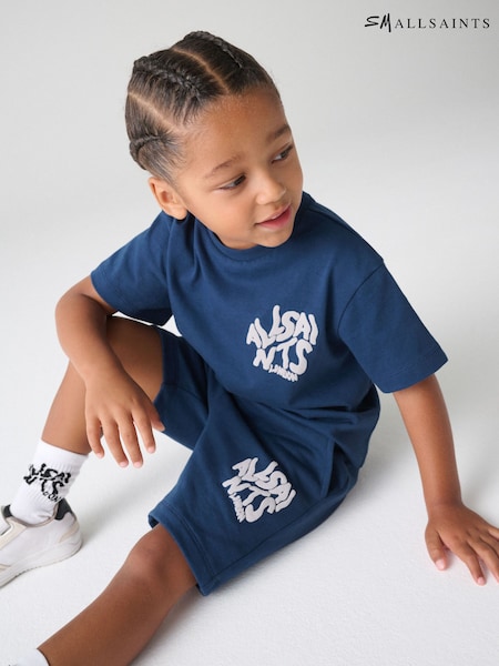 أزرق داكن - Smallsaints Orlando T-shirt And Shorts Younger Set