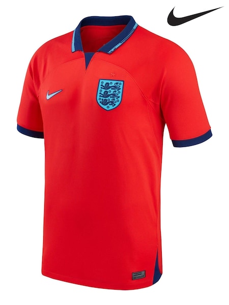 Nike Red England Away Stadium Football Shirt 2022 (D48201) | €47.50