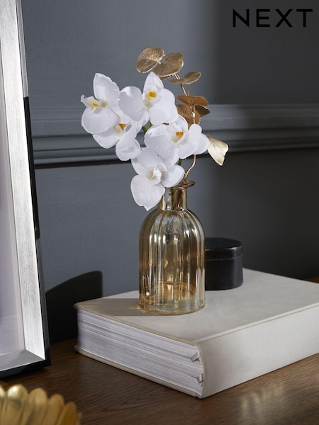 Real Touch Artificial Orchid In Gold Lustre Vase (D48505) | NT$560