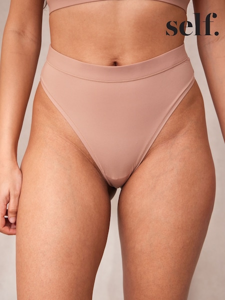 Praline Nud - self. Smoothing Comfort High Waist High Leg Briefs (D48562) | 74 LEI