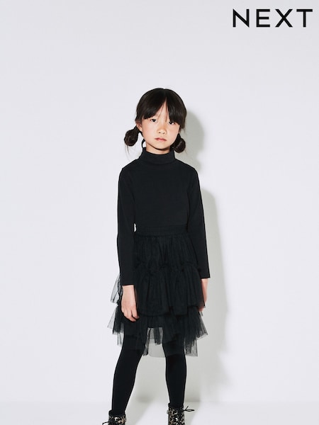 Black High Neck Top (3-16yrs) (D48823) | €2 - €3