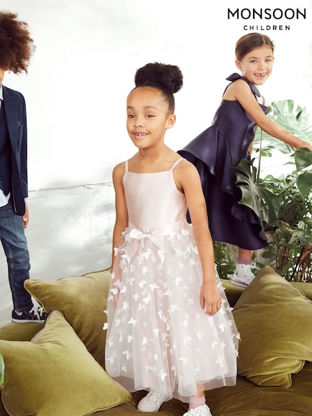 Monsoon Pink Ellen Butterfly Tulle Maxi Dress (D49534) | 45 € - 53 €