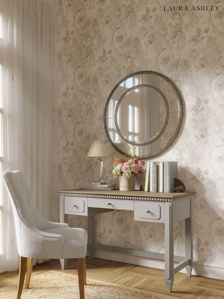 Laura Ashley Grey Hanover 3 Drawer Desk (D49786) | €1,228.50