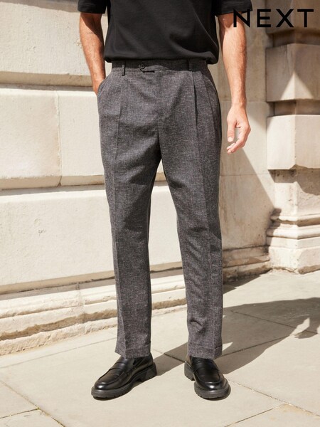 Темно-серый - Relaxed Textured Suit Trousers (D49867) | €10