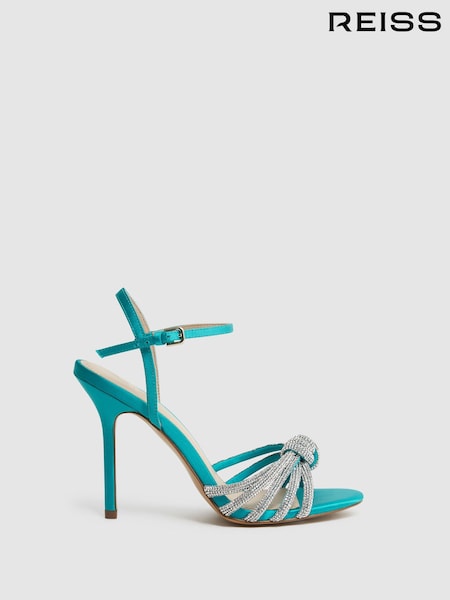Reiss Blue Estel Embellished Heeled Sandals (D49969) | 41,205 ISK