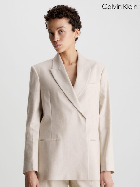 Calvin Klein Natural Linen Tailored Blazer (D50068) | €159