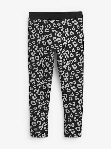 Schwarz/Silber, Glitzer-Animal - Printed Leggings (3-16yrs) (D50113) | 5 € - 10 €