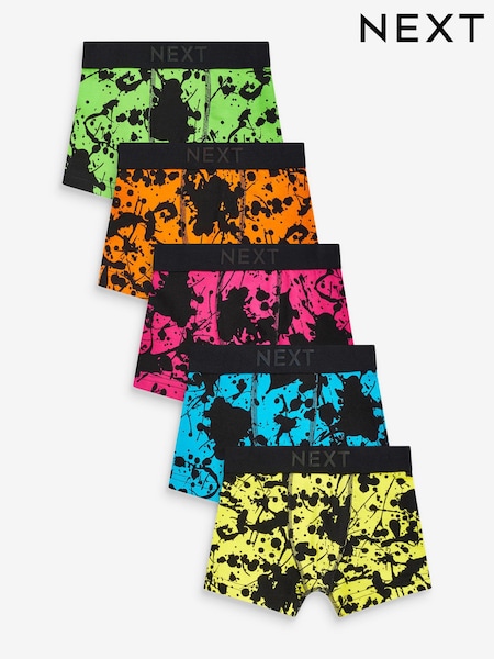 Sprenkelmuster, Neonfarben - Trunks 5 Pack (2-16yrs) (D50200) | 20 € - 27 €