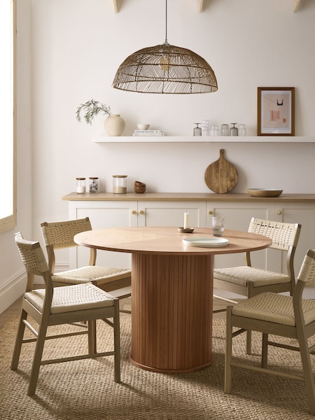 Light Natural Conway Oak Veneer Dining Table (D50353) | €610