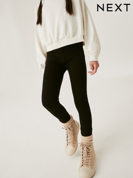 Schwarz - Cosy Fleece Lined Leggings (3-16yrs) (D50699) | 7 € - 11 €