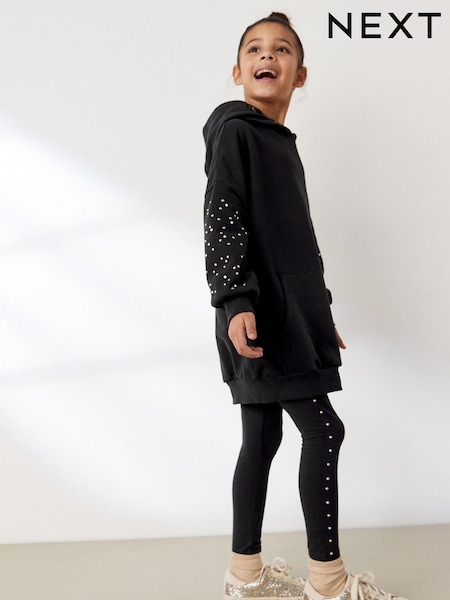 Črna s kovicami - Hoodie And Leggings Set (3-16yrs) (D50717) | € 19 - € 25