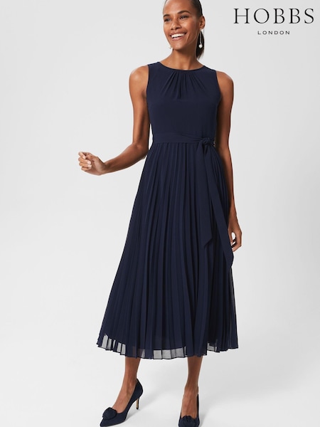 Hobbs Blue Blythe Midi Dress (D50818) | €95