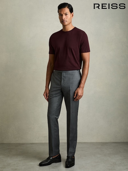 Reiss Bordeaux Bless Marl Crew Neck T-Shirt (D50922) | €41