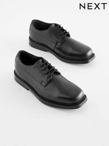 Black School Leather Lace-Up Shoes (D51399) | €48 - €59