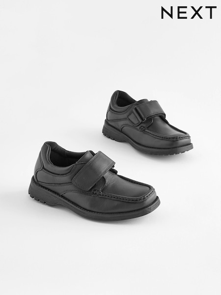 Черный - Leather Touch Fastening School Shoes (D51405) | €17 - €22