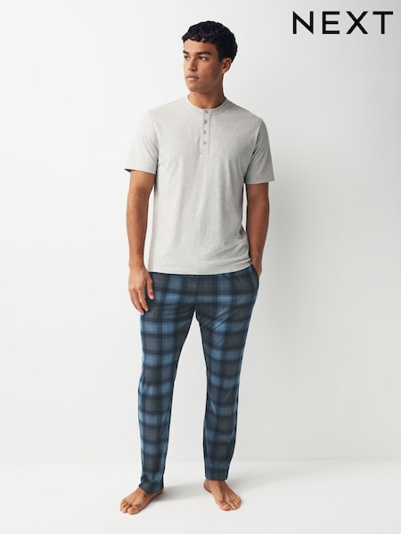 رمادي/أزرق مربعات - Motionflex Cosy Pyjamas Set (D51408) | ‏69 ر.ق.