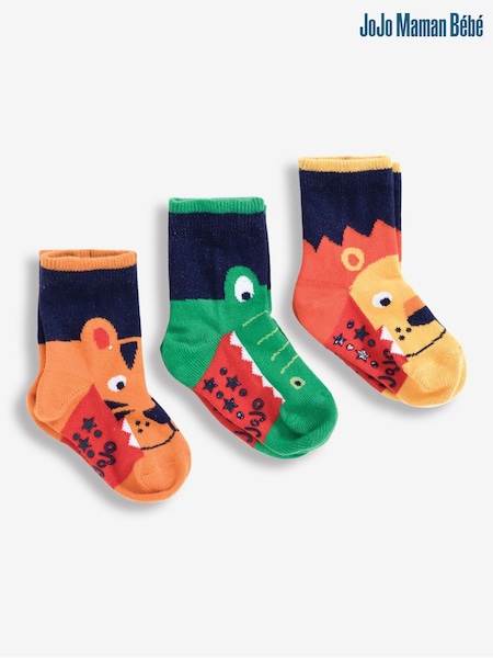 JoJo Maman Bébé 3-Pack Snappy Safari Socks (D51878) | 15 €