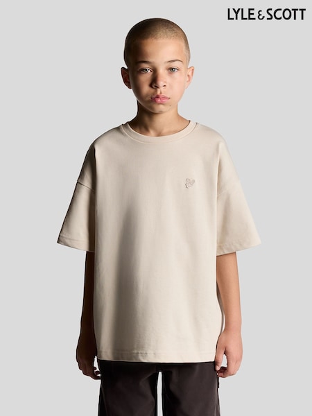 Cream - Lyle & Scott Heavy Weight Relaxed T-shirt