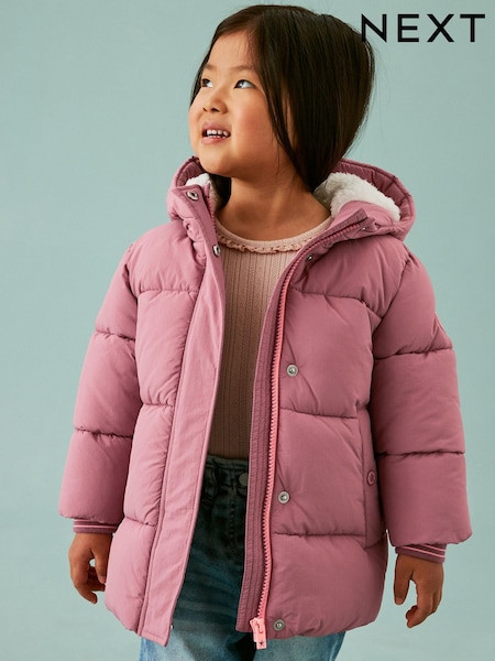 Pink Shower Resistant Padded Coat (3mths-7yrs) (D51935) | €15.50 - €18.50